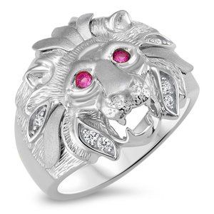 Sterling Silver 925 Men’s Lion Ring